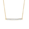 14K Yellow Gold .12 Carat Diamond Bar Necklace