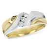 14K Two-Tone Gold Men’s Channel Set Diamond Wedding Band