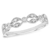 Vintage-Inspired 14K White Gold Diamond Infinity Wedding Band