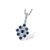 14K White Gold Sapphire Pendant