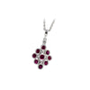 14K White Gold Ruby Pendant