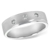 14K White Gold Men’s Bezel-Set Diamond Wedding Band