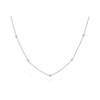 14K White Gold Diamond By The Yard Station Necklace