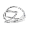 14K White Gold Linked Diamond Ring