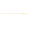 14K Yellow Gold 1.3mm Double Extendable Diamond Cut Cable Chain Necklace