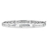 14K White Gold Flower Diamond Bangle Bracelet