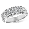 14K White Gold Diamond Pavé & Gold Bead Anniversary Band