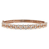 14K Rose Gold Double Bubble Diamond Bangle Bracelet
