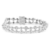 14K White Gold Diamond Double Bubble Bracelet