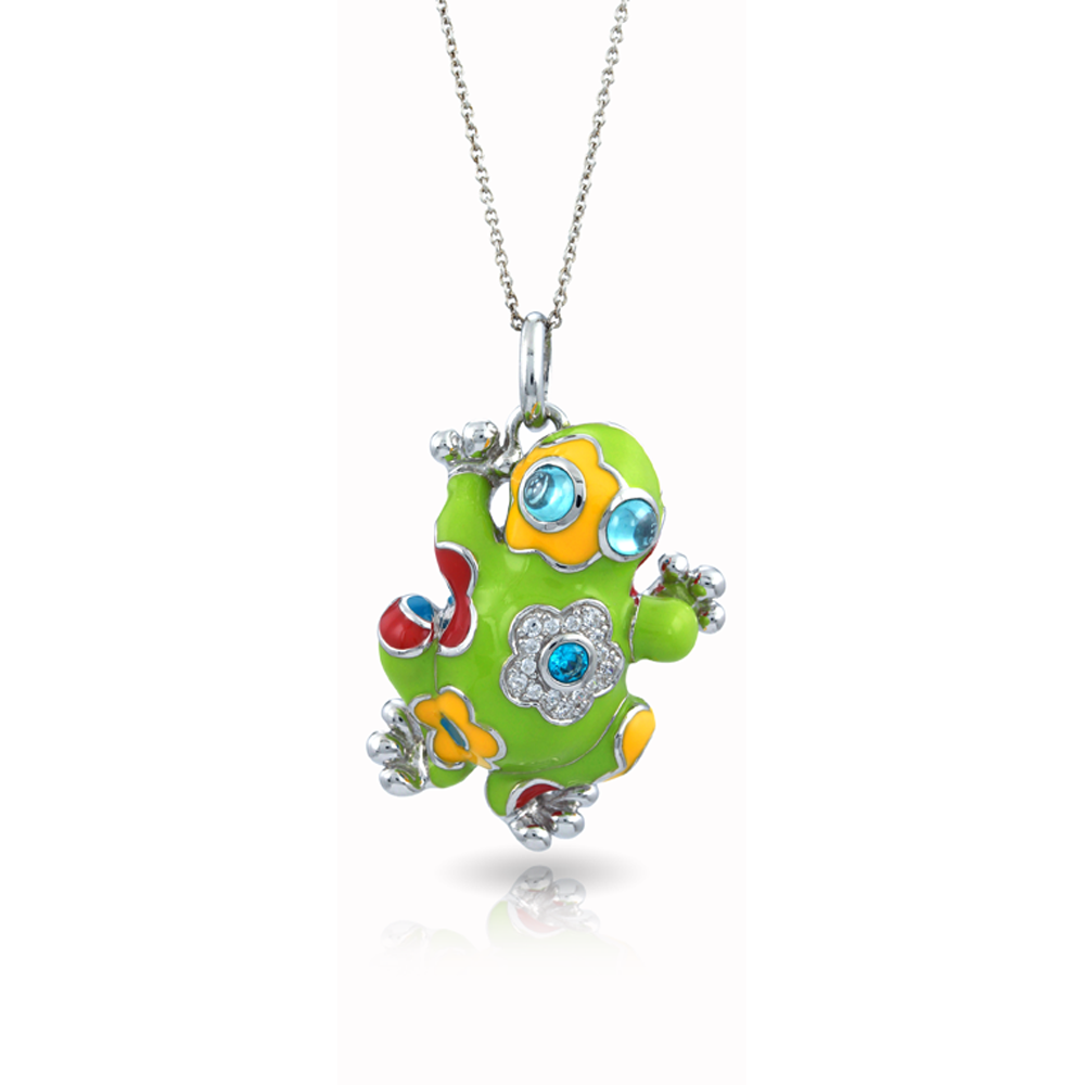 Sterling Silver Lucky Frog Pendant