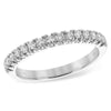 Classic 14K White Gold Shared-Prong Diamond Wedding Band
