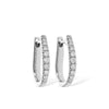 14K White Gold Diamond J-Hoop Earrings