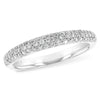14K White Gold Pavé Diamond Wedding Band