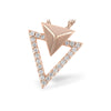 14K Rose Gold Diamond Pyramid Pendant