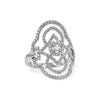 Abstract 14K White Gold Diamond Ring