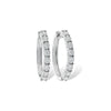 14K White Gold 1.00 Carat Diamond Hoop Earrings