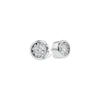 14K White Gold Diamond Solitaire Bubble Earrings