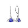 14K White Gold Tanzanite & Diamond Pavé Earrings