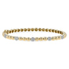 14K Yellow Gold Diamond Bubble Cluster Bangle Bracelet