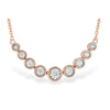 14K Rose Gold Bubble Diamond Tennis Necklace