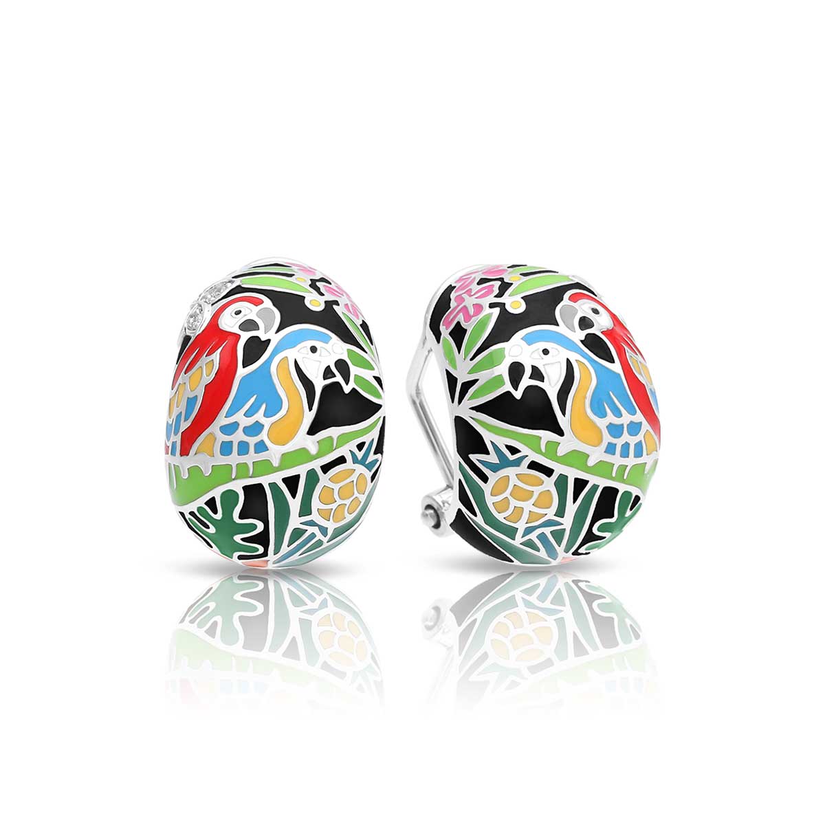 Sterling Silver Macaw Earrings