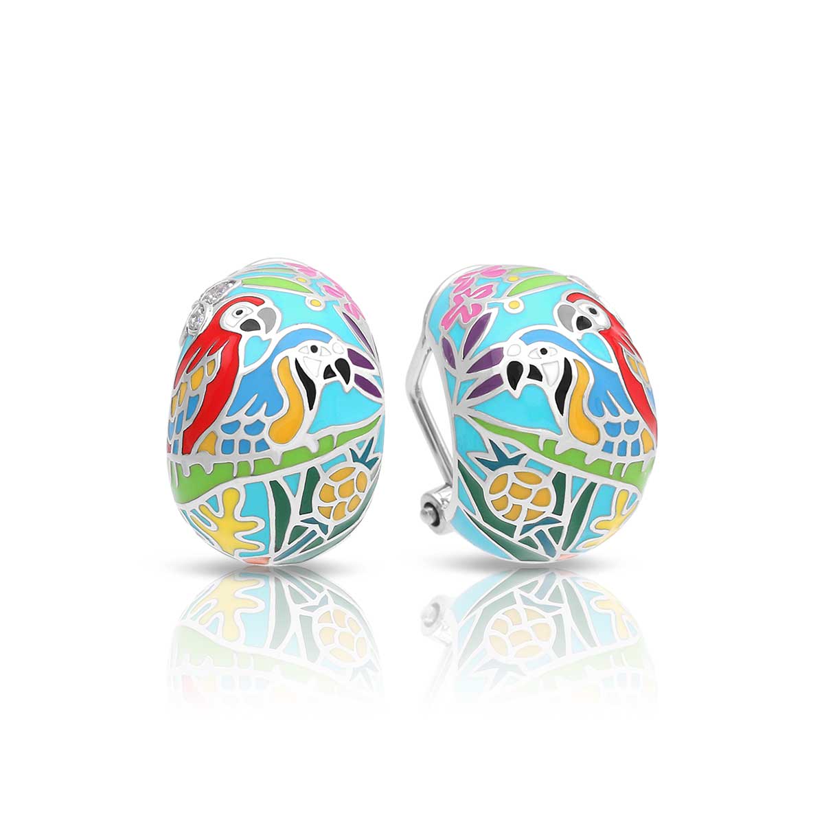 Sterling Silver Macaw Earrings