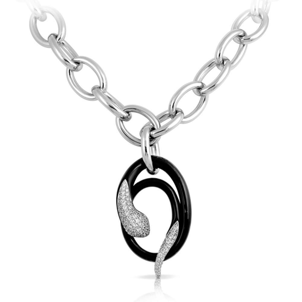 Sterling Silver Mamba Drop Necklace