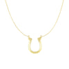 14K Yellow Gold Horseshoe Necklace