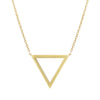 14K Yellow Gold Triangle Necklace