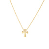 14K Yellow Gold Mini Cross Necklace