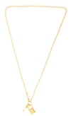 14K Yellow Gold Lock & Key (Forever) Necklace