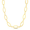 14K Yellow Gold Three Plus One Oval Link Chain Necklace