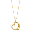 14K Yellow Gold Heart Necklace