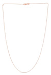 14K Rose Gold 1.1mm Extendable Chain Necklace