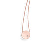 14K Rose Gold Polished SOHO Disc Diamond Necklace