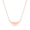 14K Rose Gold Polished Crescent Necklace