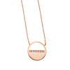 14K Rose Gold Diamond SOHO Half Disc Necklace