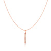 14K Rose Gold .06 Carat Diamond Bar Necklace