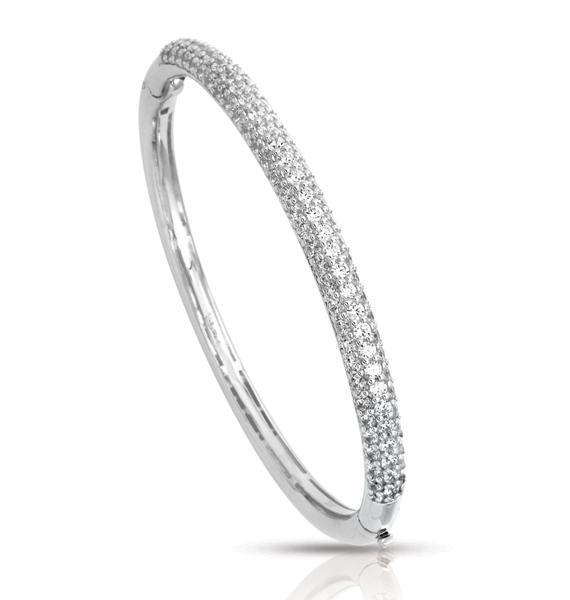 Sterling Silver Pavé Bangle
