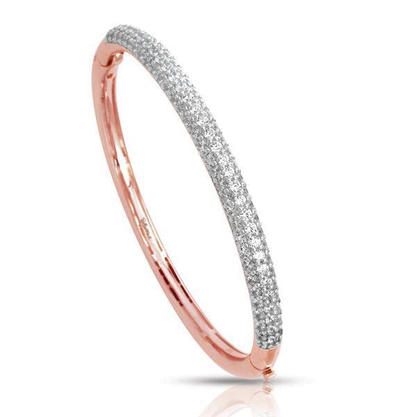 Sterling Silver Pavé Bangle