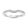 14K White Gold Curved Diamond Wedding Band
