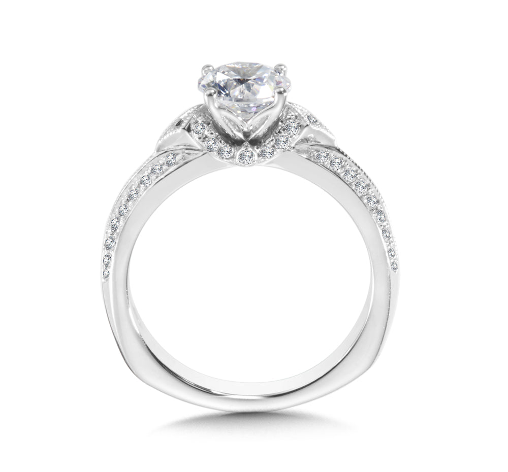 Spiral Style Diamond Engagement Ring