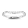 14K White Gold Vintage Diamond Bar Wedding Band