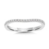 14K White Gold Curved Diamond Wedding Band