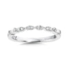14K White Gold Marquee Shape & Baguette Diamond Wedding Band