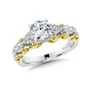 14K Two-Tone Gold Vintage Style Engagement Ring