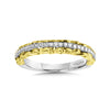 14K Two-Tone Gold Decorative Layered Diamond Wedding Band