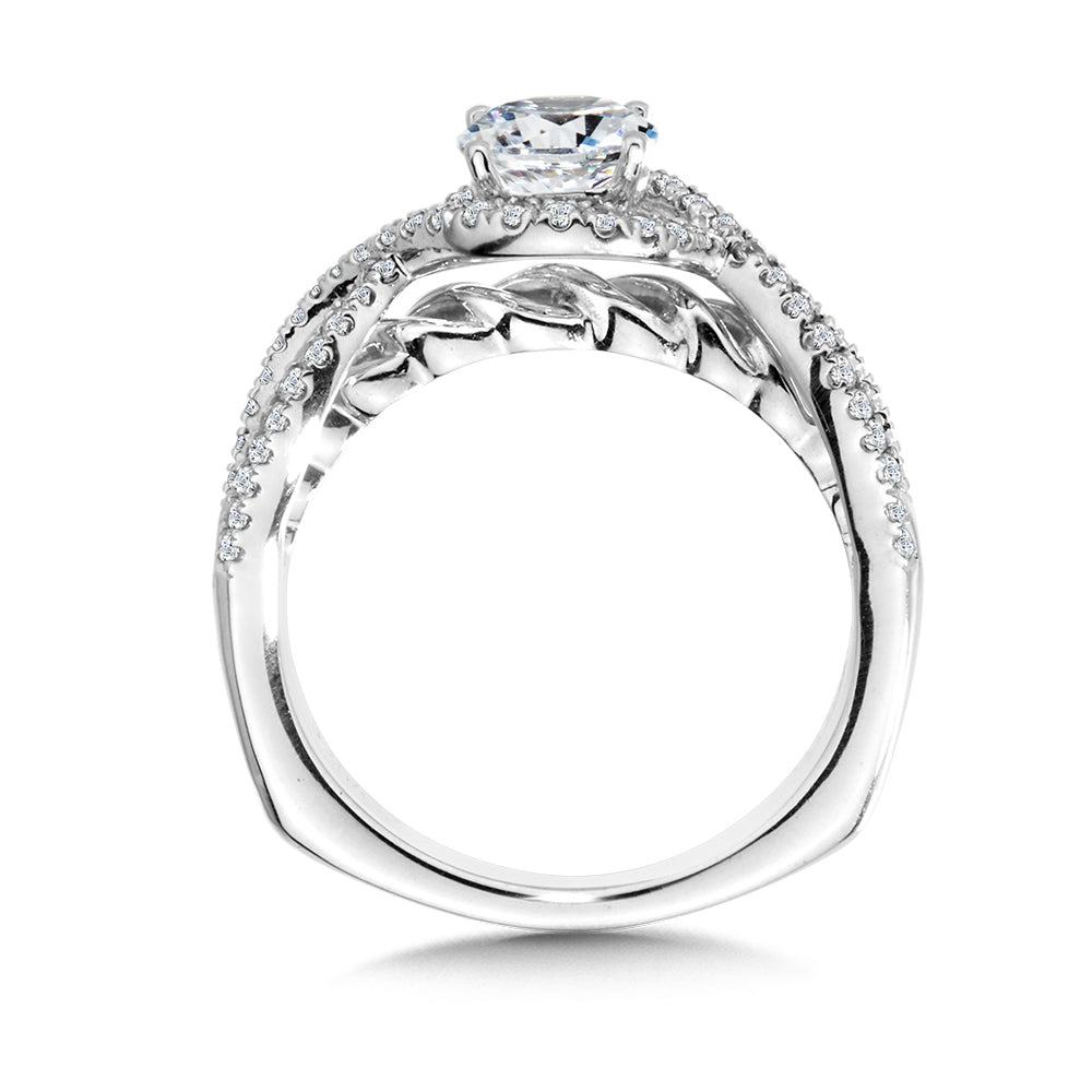 Spiral Diamond Engagement Ring