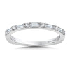 14K White Gold Baguette Cut Diamond Wedding Band