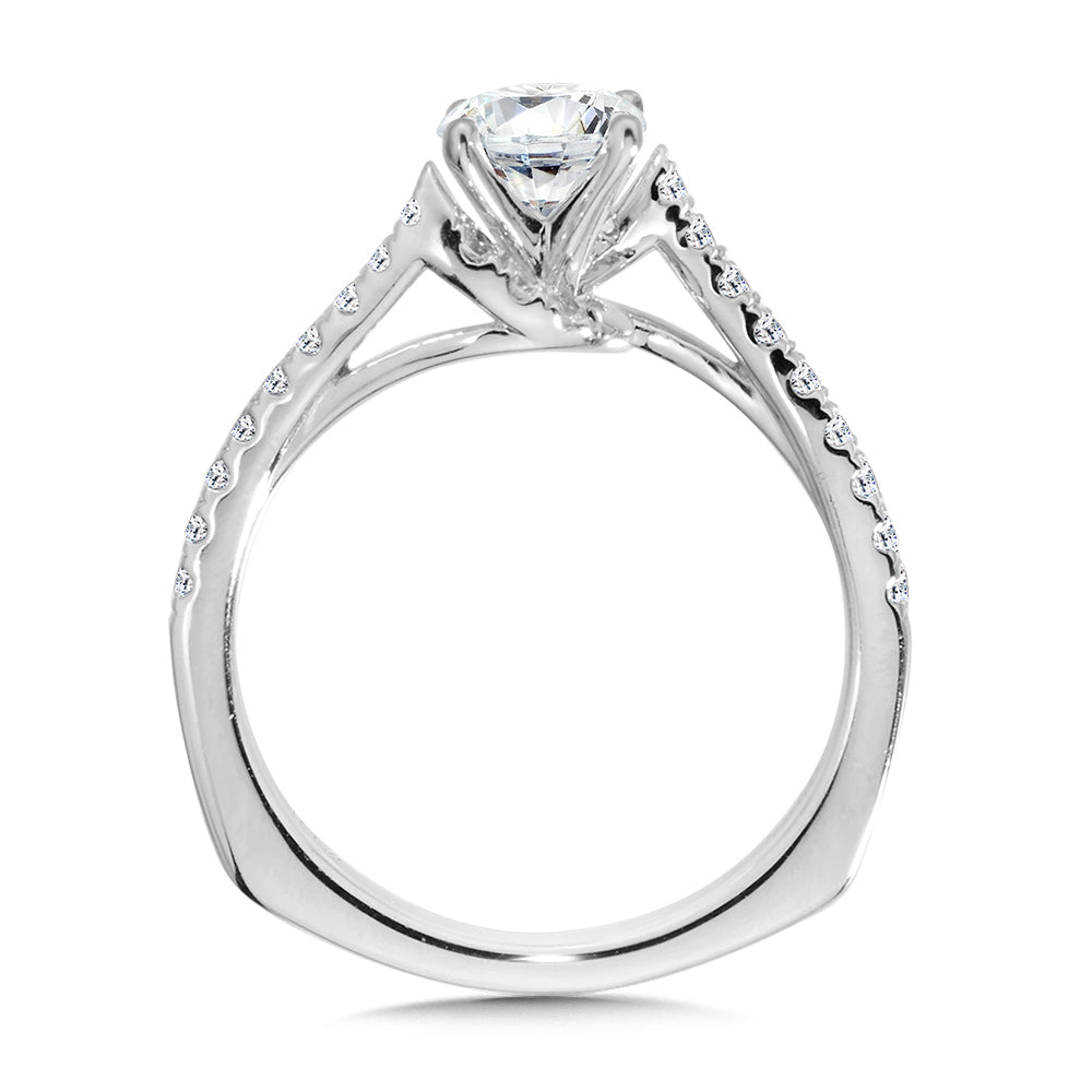 Spiral Diamond Engagement Ring